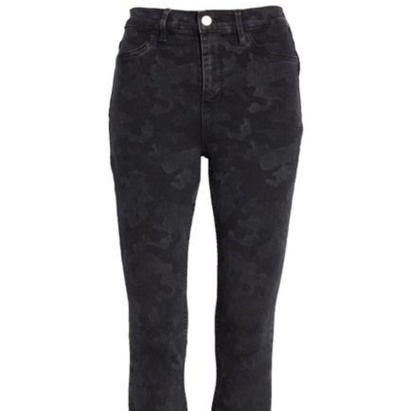 Free People High Waist Camo Denim Skinny Jeans Black Size 28 Regular - Picture 3 of 16